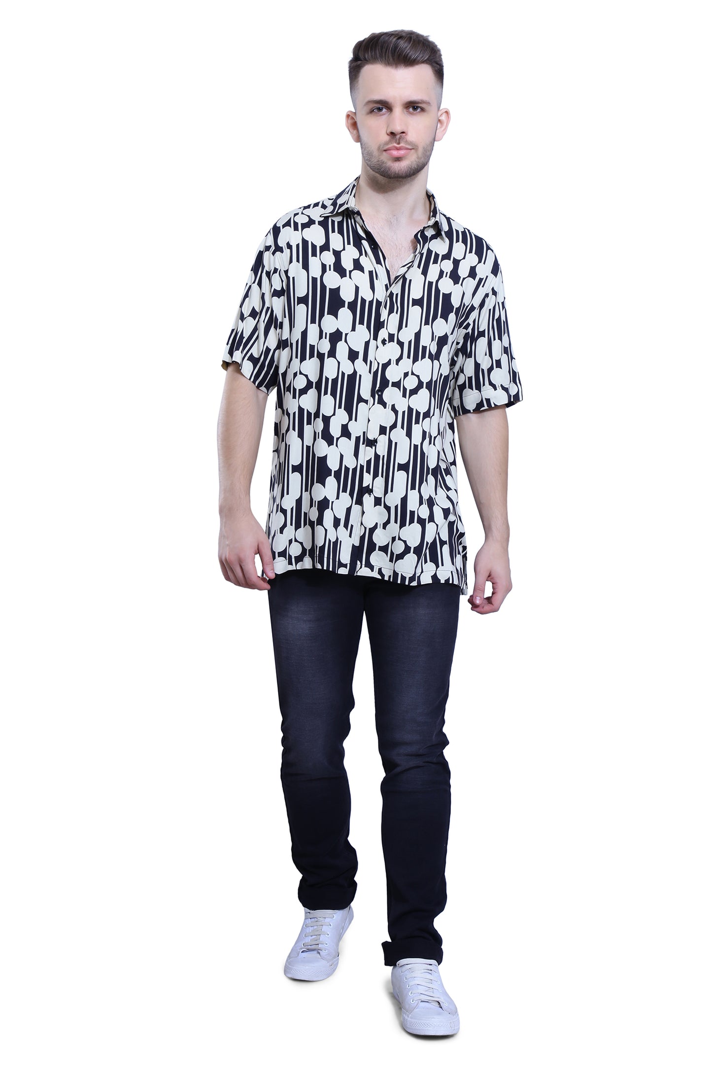 Black White Abstract Shirt