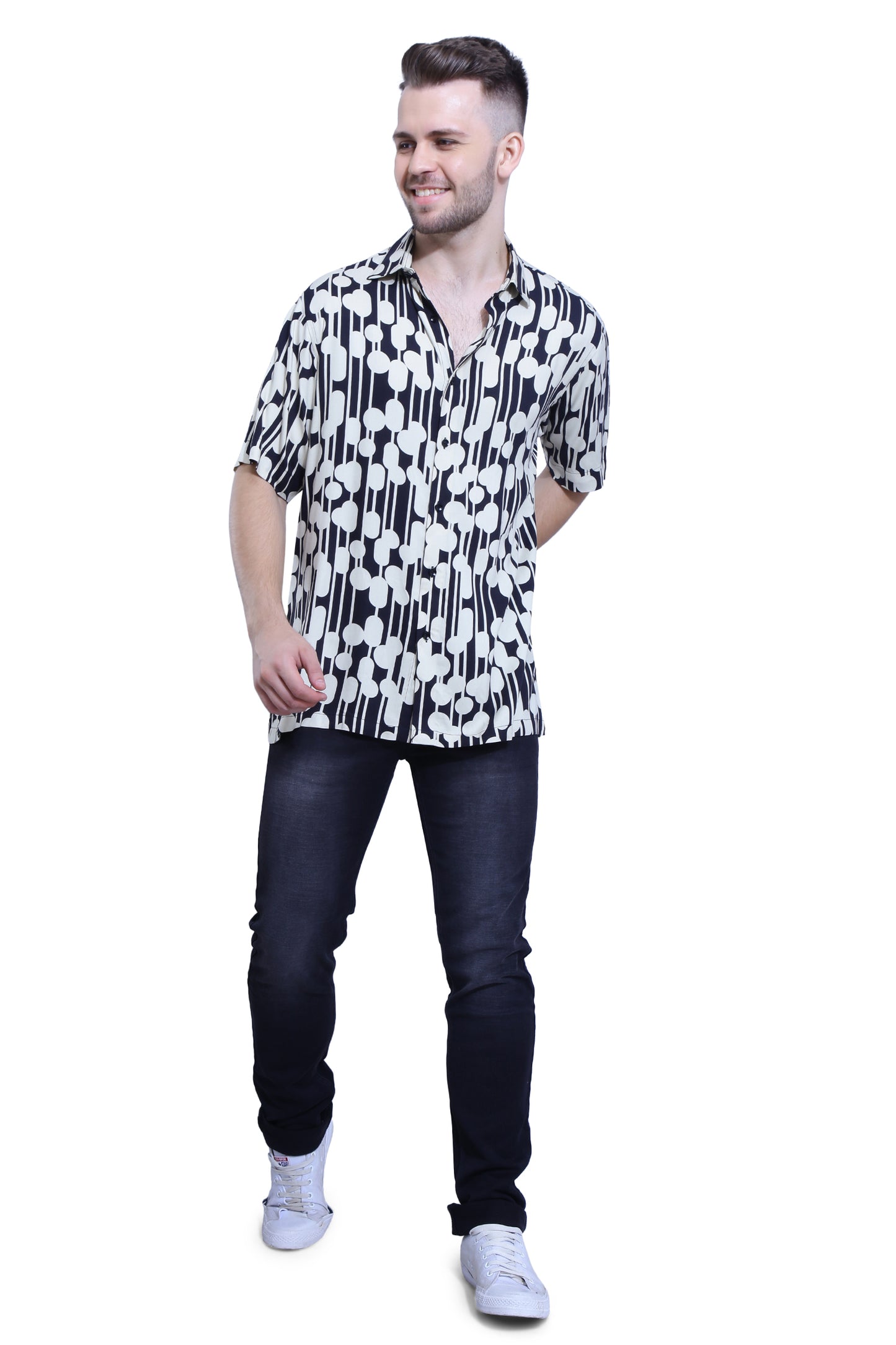 Black White Abstract Shirt