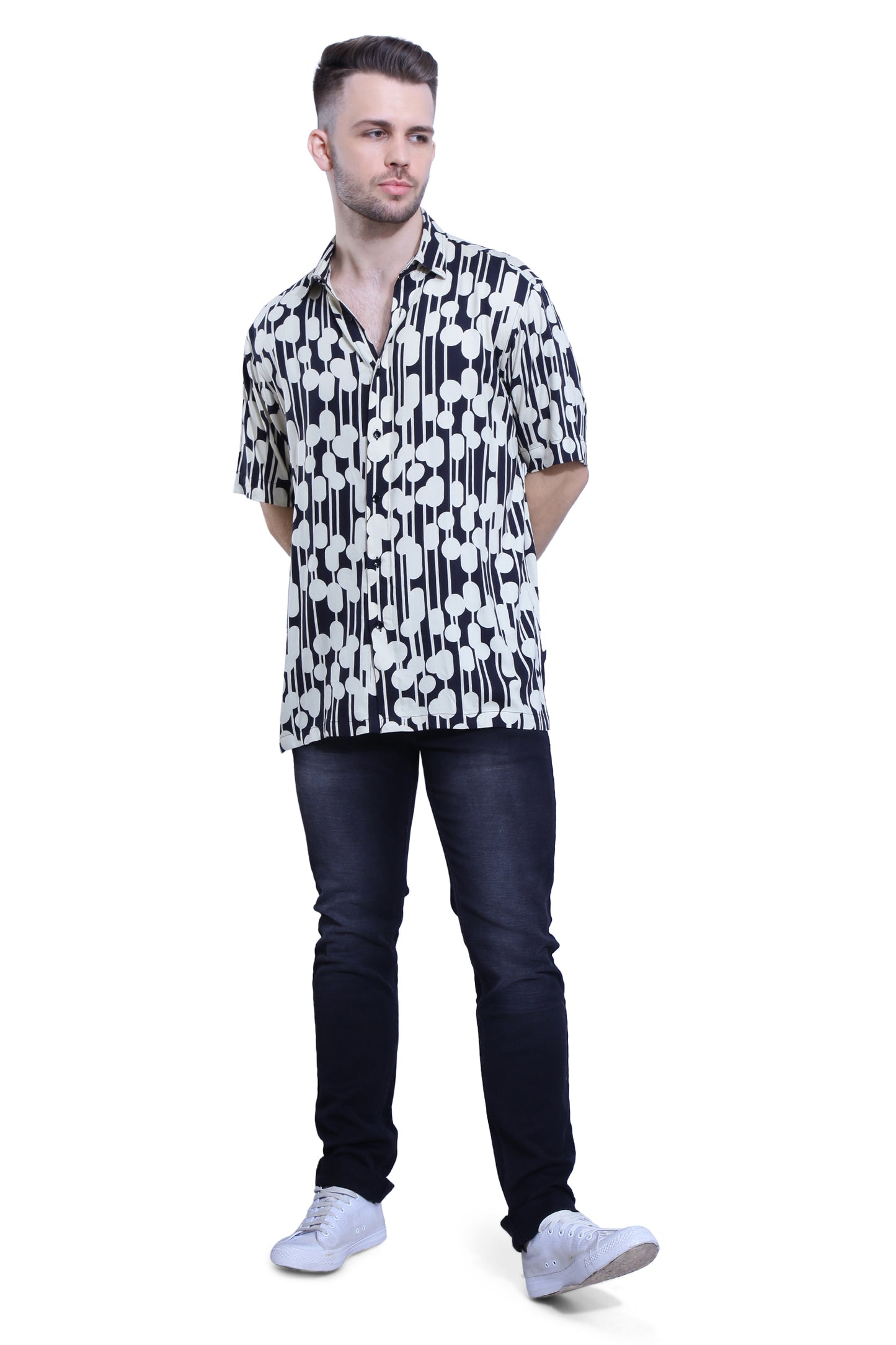 Black White Abstract Shirt