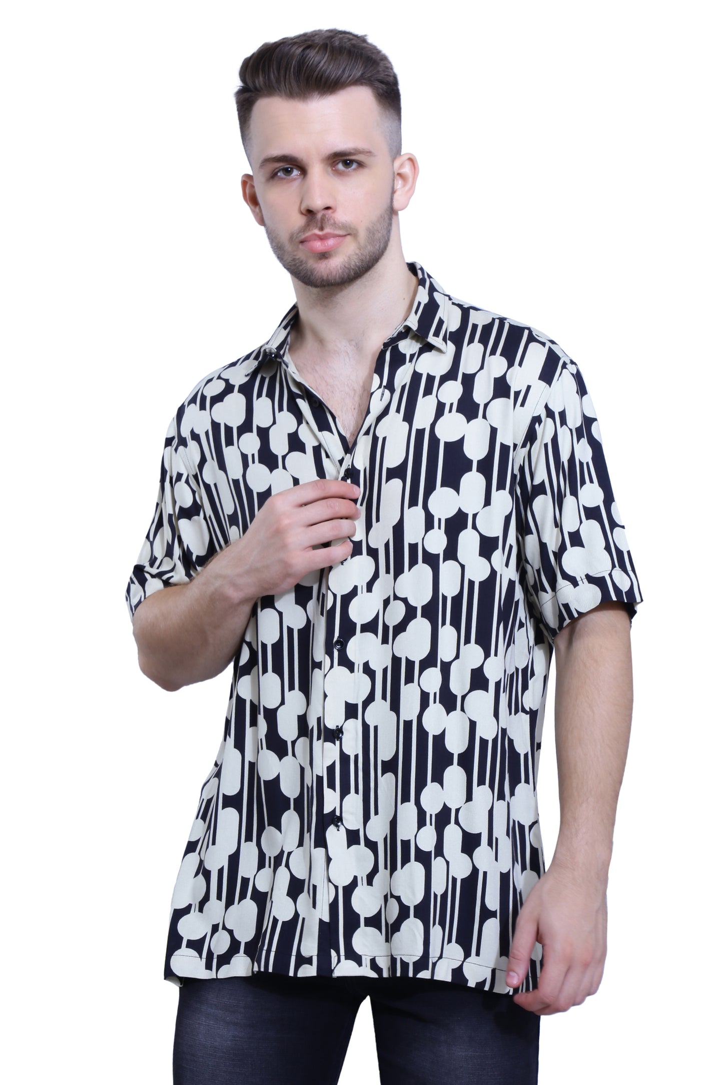 Black White Abstract Shirt