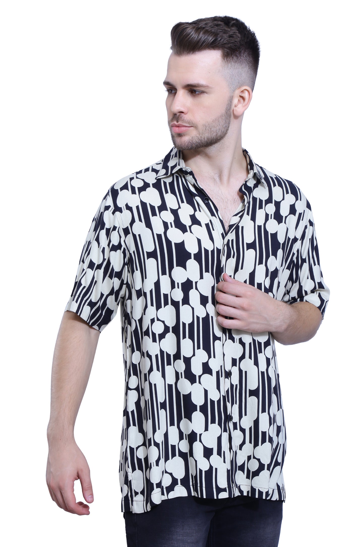 Black White Abstract Shirt