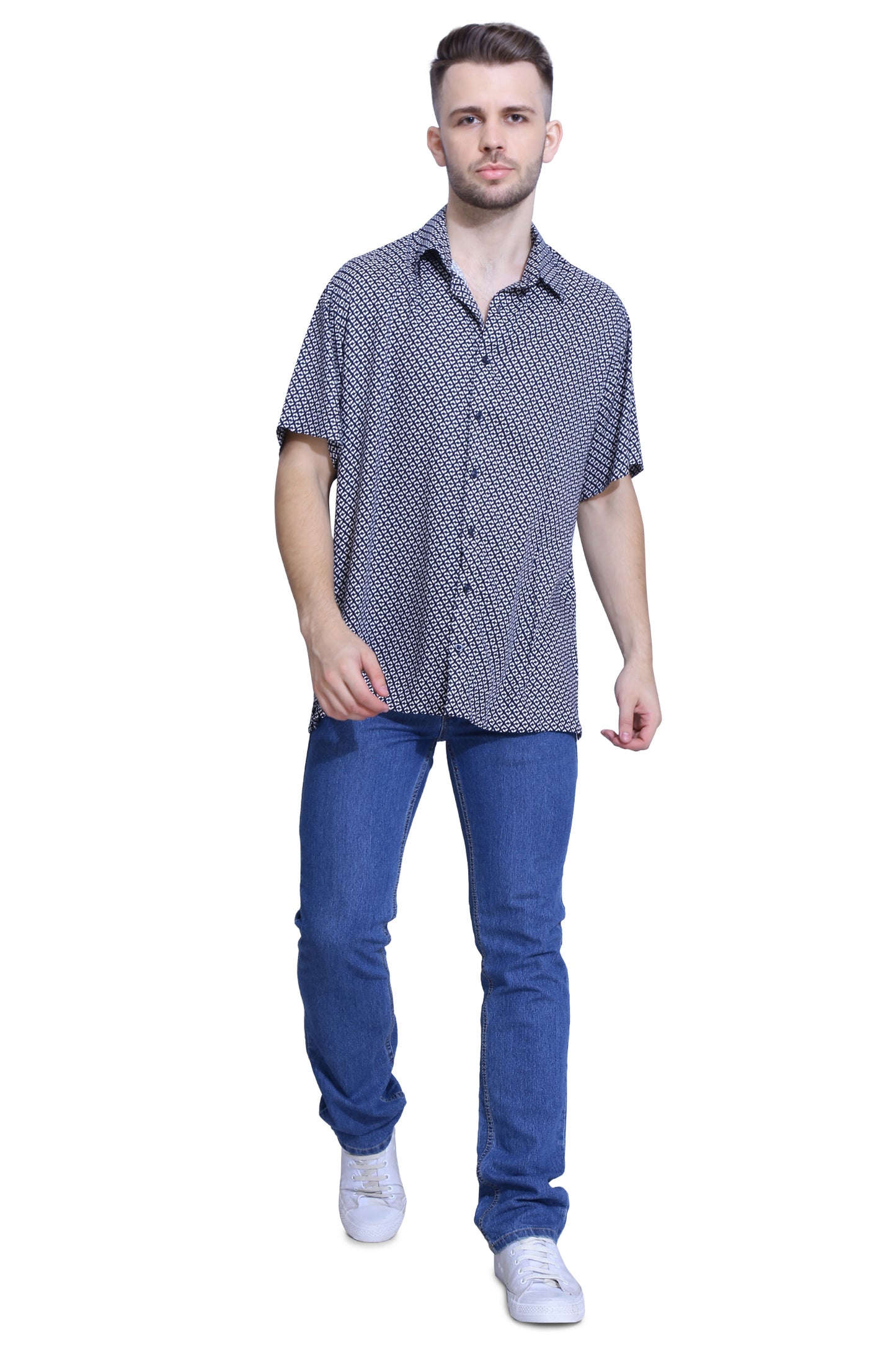 Navy Blue Static Shirt