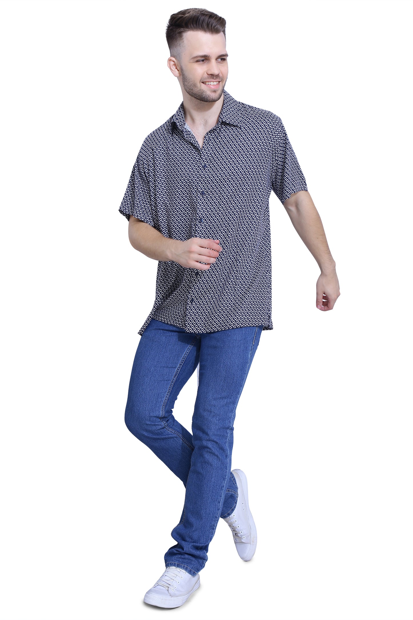 Navy Blue Static Shirt