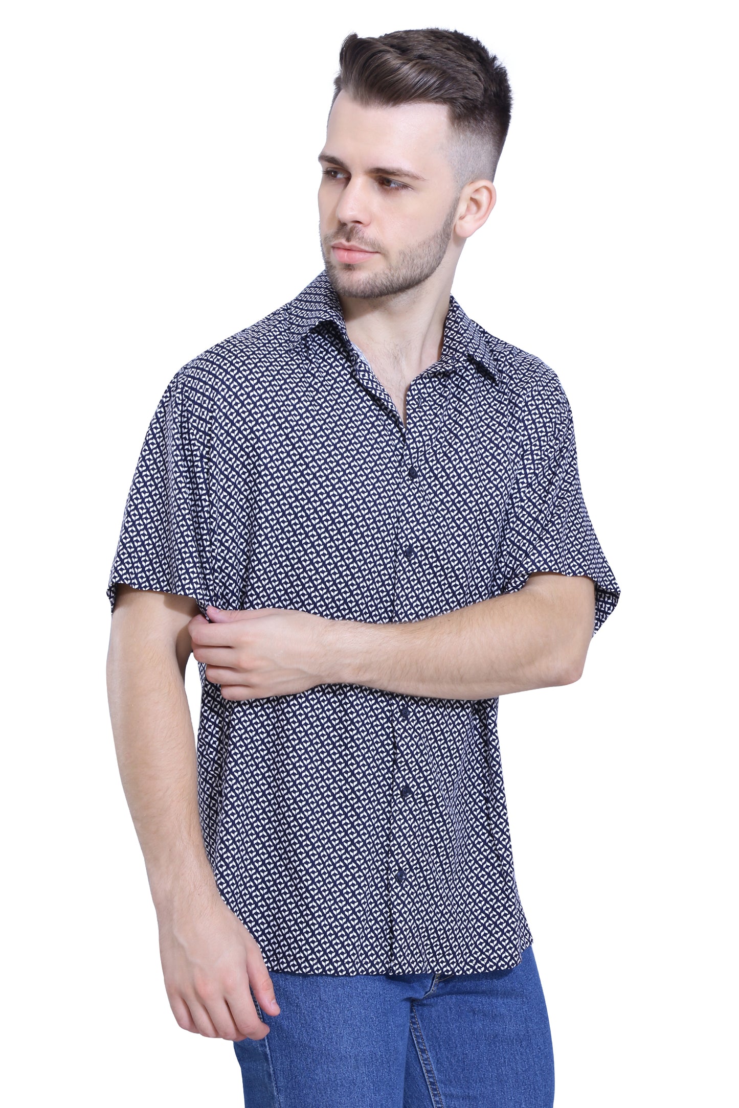 Navy Blue Static Shirt