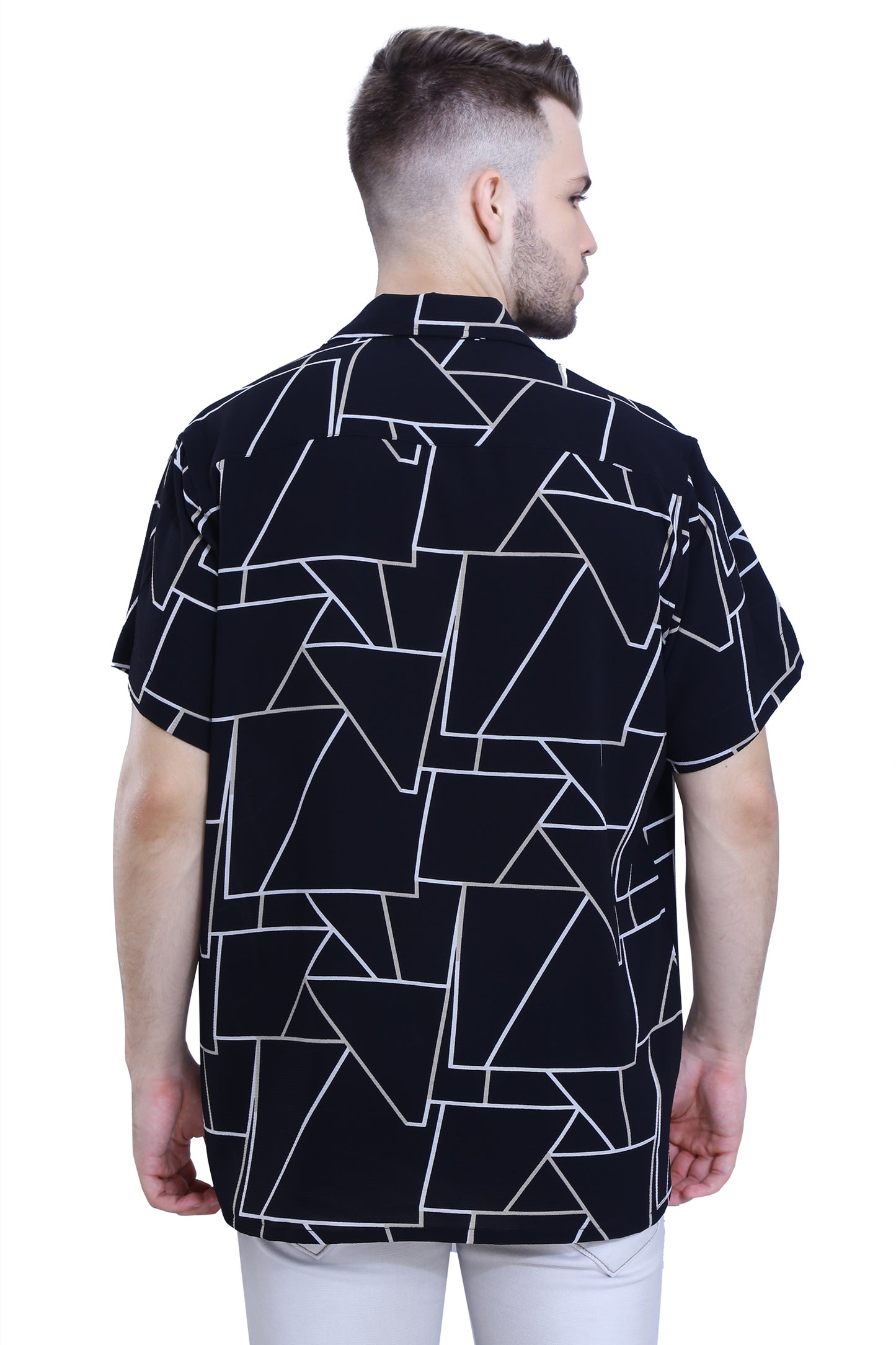 Black White Geometric Shirt