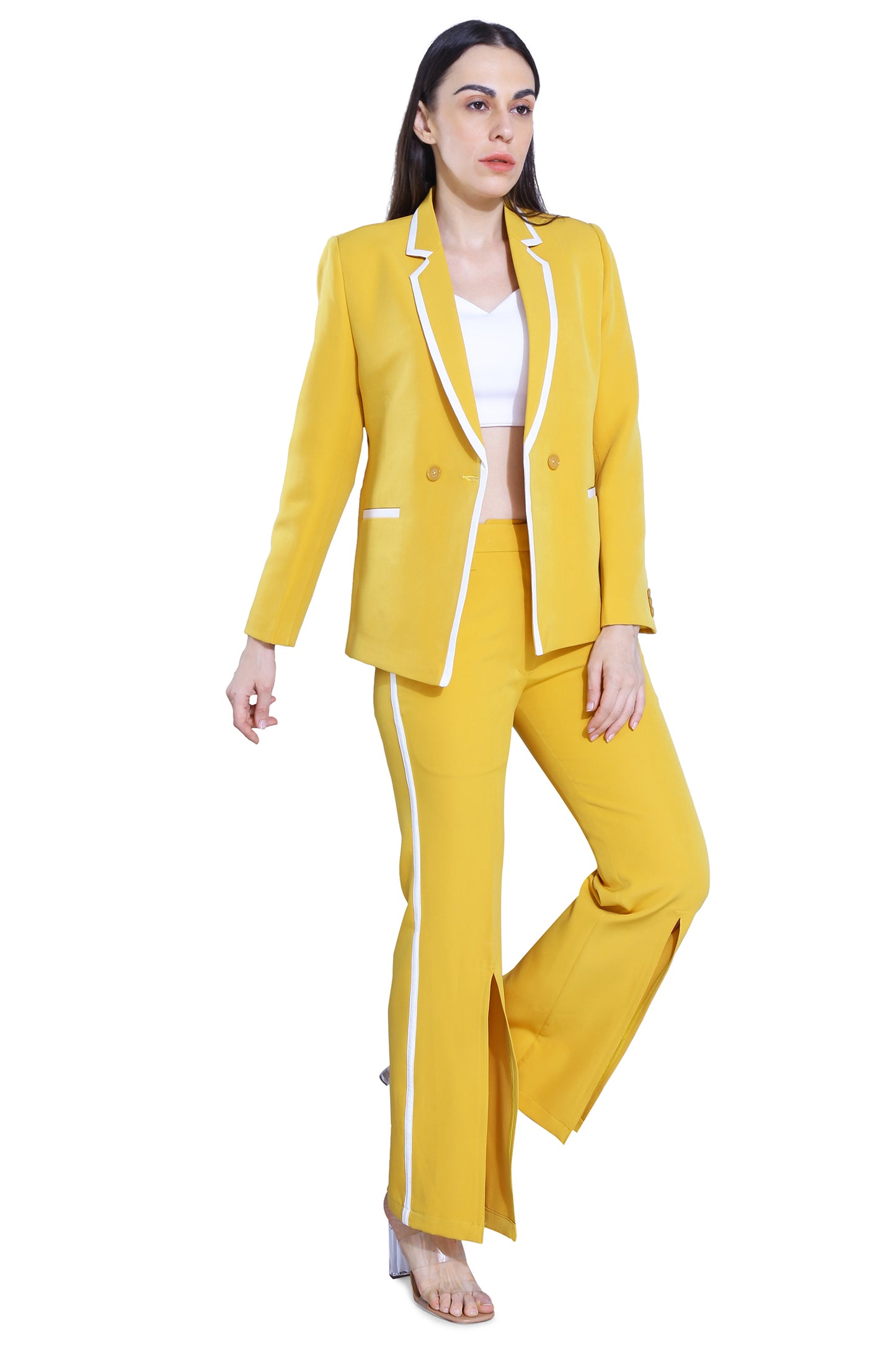 Sunshine Yellow Blazer & Pant Set