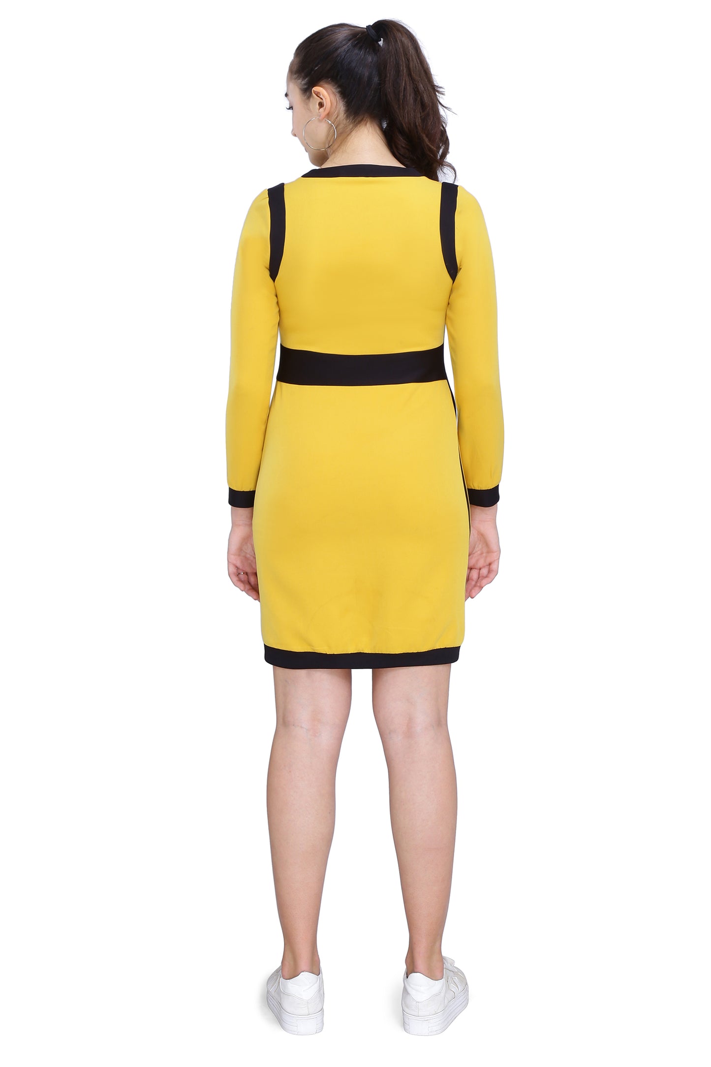 Noir et Yellow Zipper Dress