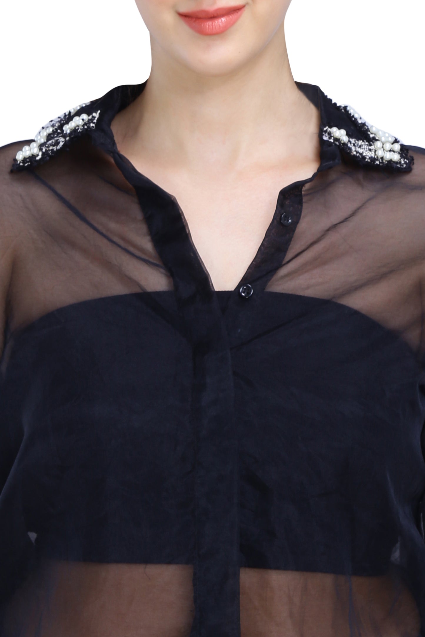 Black Organza Shirt